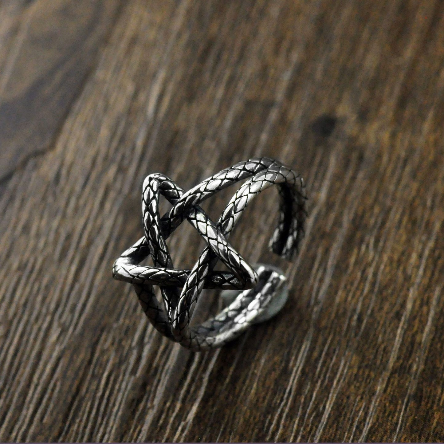 Snakeskin Pentacle Ring